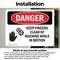 Signmission Keep Fingers Clear Of Machine Motion Danger Sign, Vinyl Decal, 5in W x 3.5in L, 2PK OS-2PACK-DS-D-35-L-1386 - alternate 4